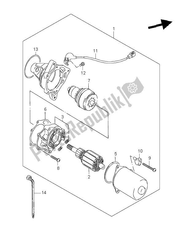 Todas las partes para Motor De Arranque de Suzuki LT 80 Quadsport 2002