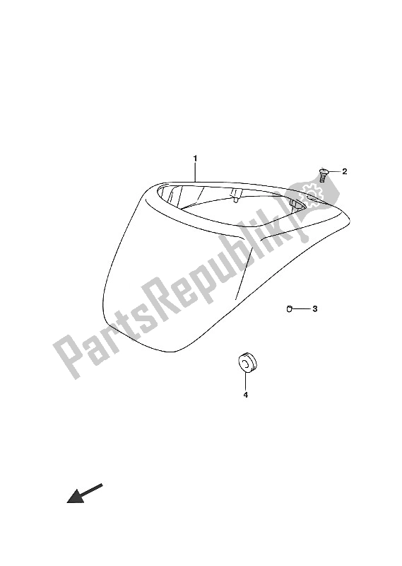 All parts for the Fuel Tank Cover of the Suzuki VL 800 Intruder 2016