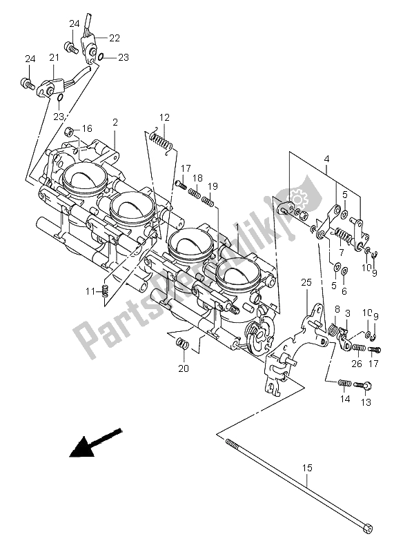 Todas las partes para Cuerpo Del Acelerador de Suzuki GSX R 750 2002