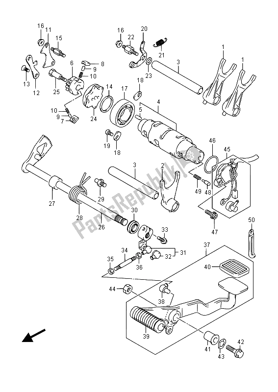 Tutte le parti per il Cambio Di Marcia del Suzuki VL 800 Intruder 2015