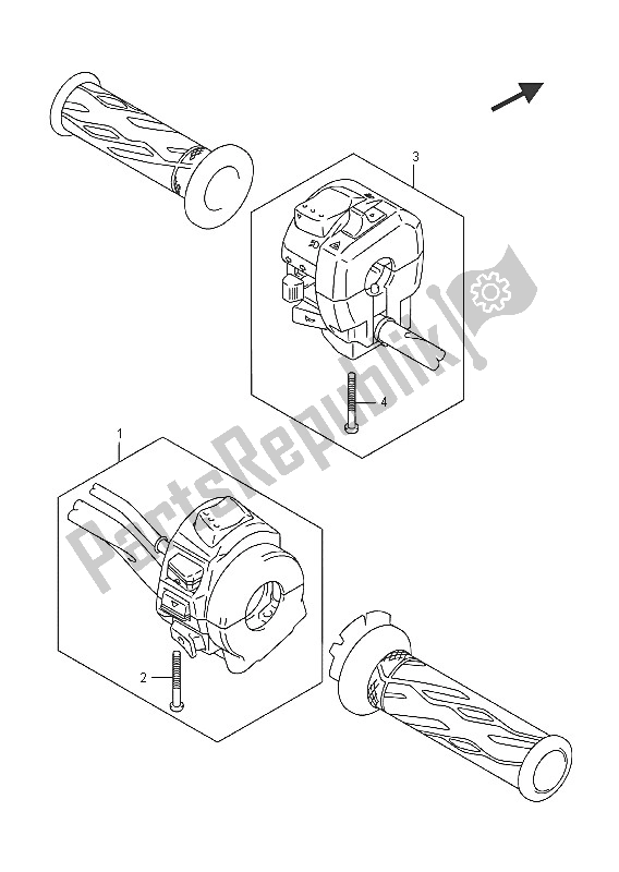 Todas las partes para Interruptor De La Manija de Suzuki GSX R 1000A 2016