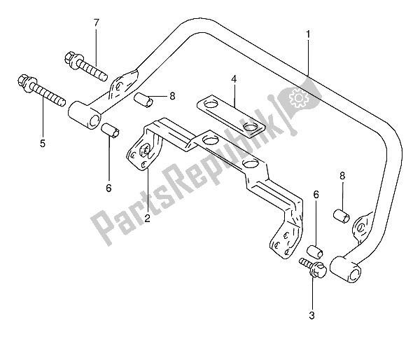 Tutte le parti per il Impugnatura Posteriore (e15-e17-e18) del Suzuki RG 125 FU 1993