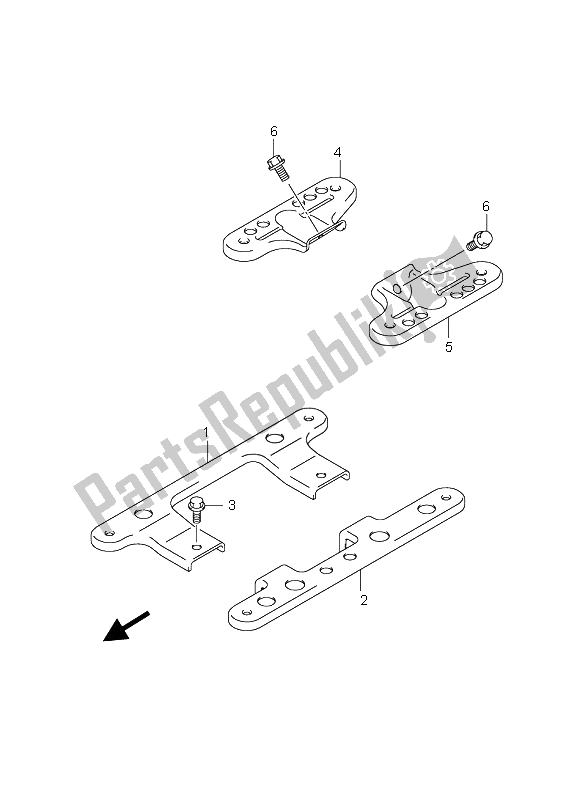 Todas las partes para Soporte De Estribo de Suzuki AN 650A Burgman Executive 2009