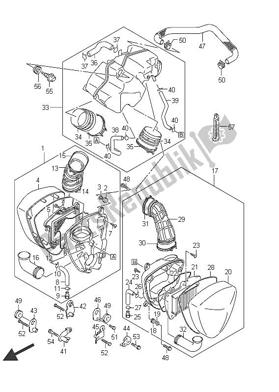 Alle onderdelen voor de Luchtfilter van de Suzuki C 1800R VLR 1800 Intruder 2011