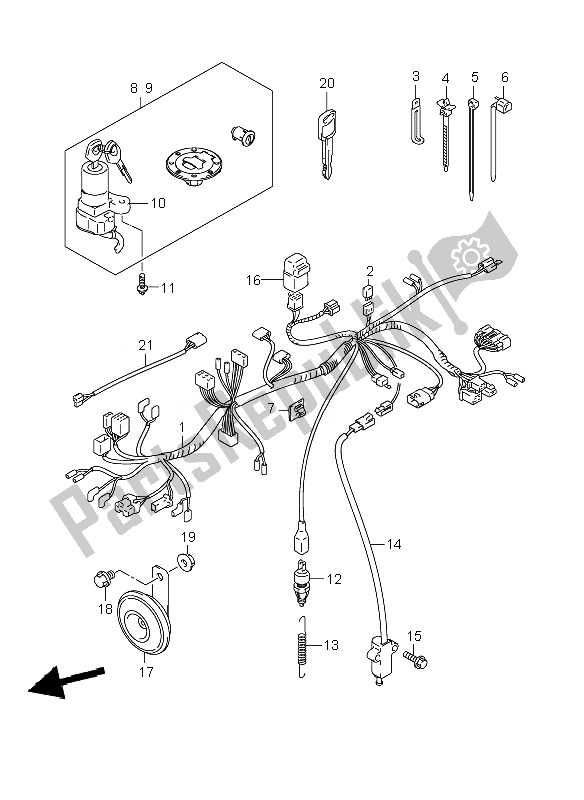 Toutes les pièces pour le Faisceau De Câblage (gs500fh-gs500fm) du Suzuki GS 500 EF 2007