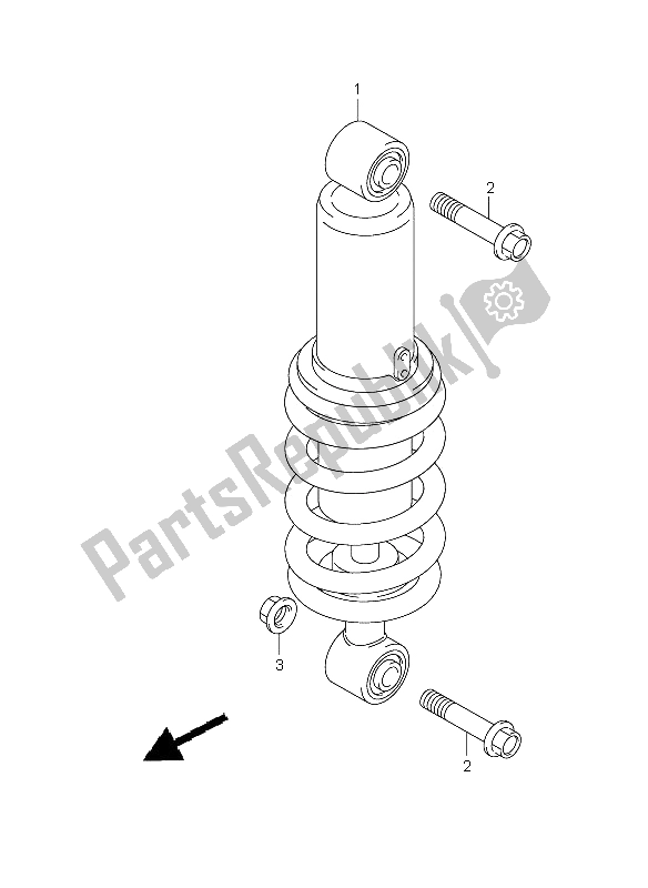 All parts for the Rear Shock Absorber of the Suzuki RV 125 Vanvan 2008