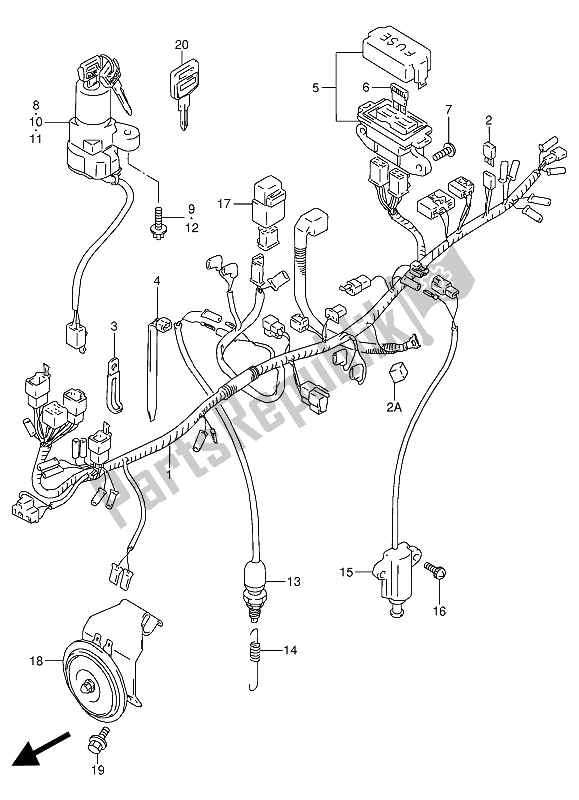 Todas as partes de Chicote De Fiação do Suzuki VX 800U 1993