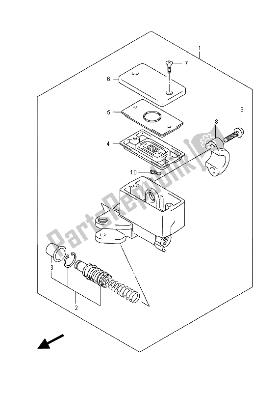 All parts for the Front Master Cylinder of the Suzuki AN 650Z Burgman Executive 2015