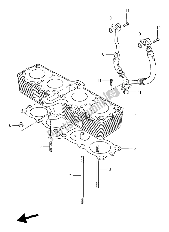 All parts for the Cylinder of the Suzuki GSF 600N Bandit 1995