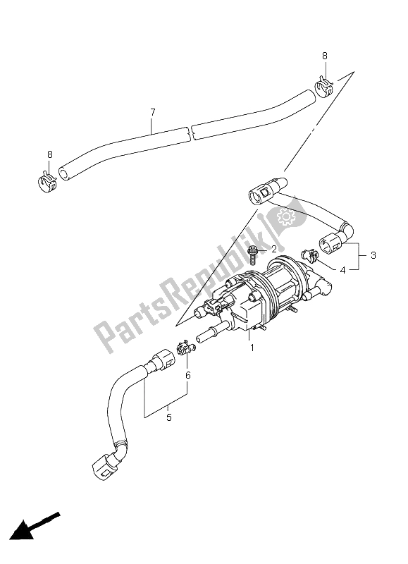 Alle onderdelen voor de Benzine Pomp van de Suzuki LT R 450 Quadracer Limited 2008