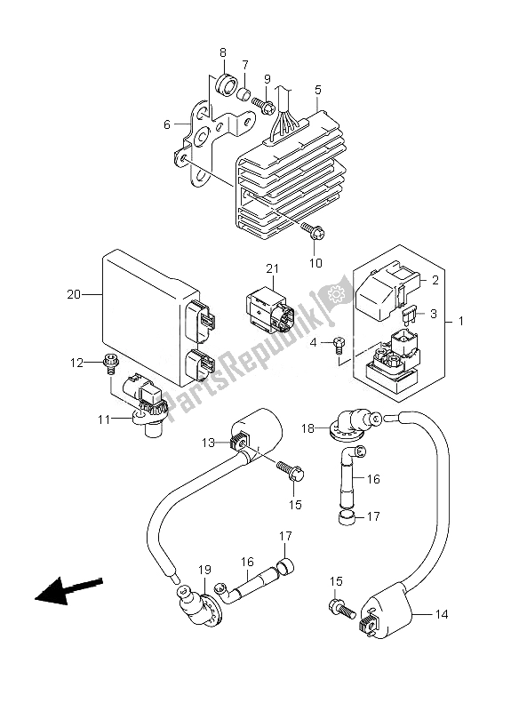 Todas las partes para Eléctrico de Suzuki DL 1000 V Strom 2010