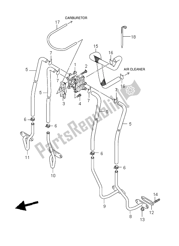 All parts for the Second Air of the Suzuki GSF 1200 Nsnasa Bandit 2006