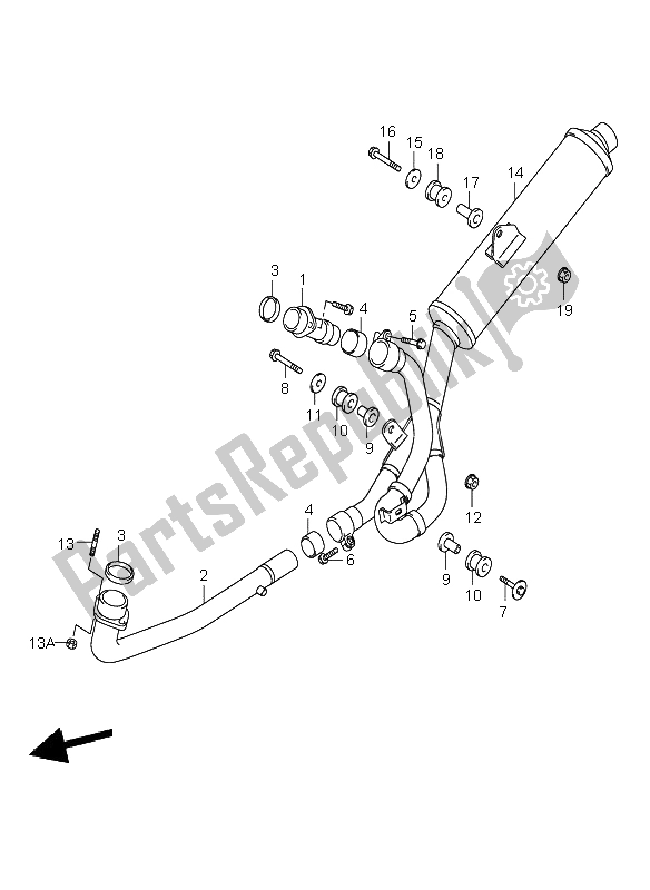 Todas as partes de Silencioso do Suzuki SV 650 NS 1999