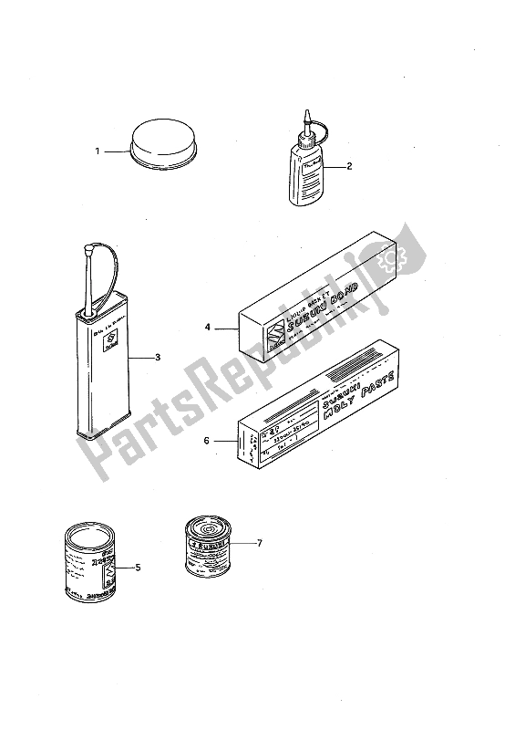 All parts for the Optional of the Suzuki VS 1400 GLP Intruder 1989