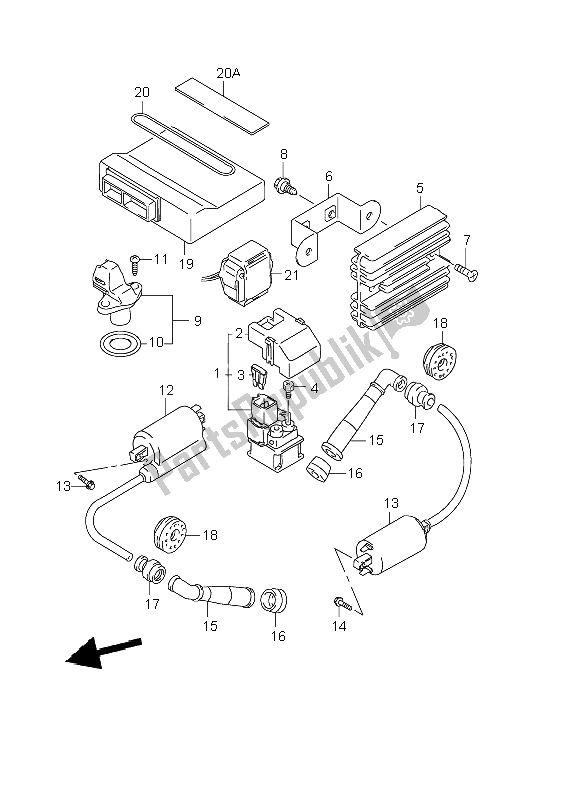 All parts for the Electrical of the Suzuki TL 1000R 2000