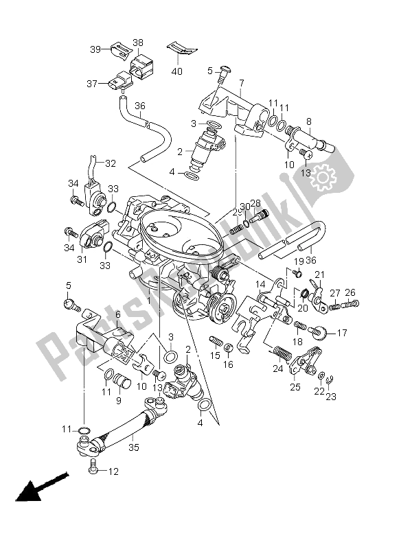 All parts for the Throttle Body of the Suzuki VZ 800 Marauder 2006