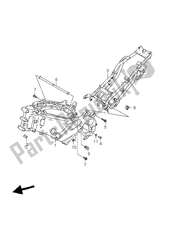 Todas las partes para Marco de Suzuki GSR 600A 2009