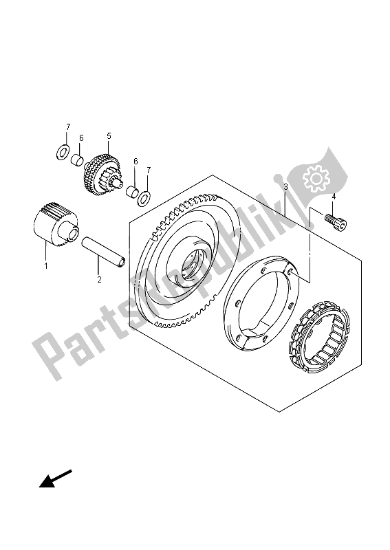 Tutte le parti per il Frizione Di Avviamento del Suzuki VL 1500 BT Intruder 2015