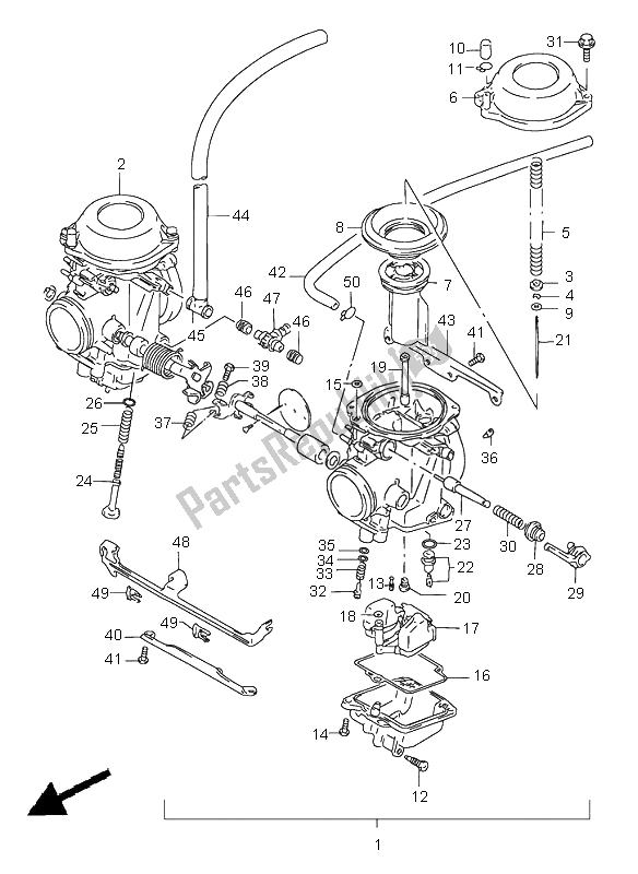 Tutte le parti per il Carburatore del Suzuki GS 500E 2000