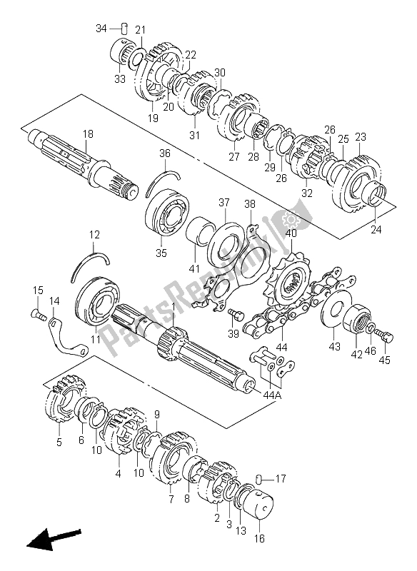 Tutte le parti per il Trasmissione del Suzuki GSX R 1100W 1997