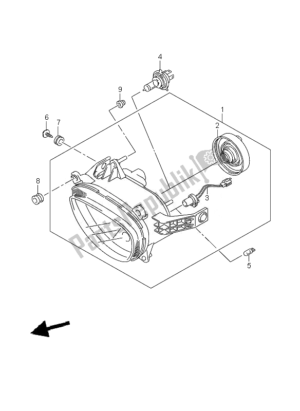 All parts for the Headlamp of the Suzuki VZR 1800 RZ M Intruder 2007