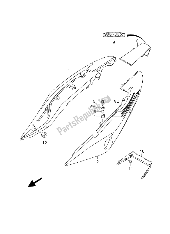 Todas las partes para Cubierta Del Marco (gs500-u) de Suzuki GS 500 EF 2005