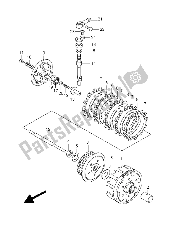 All parts for the Clutch of the Suzuki RV 125 Vanvan 2005