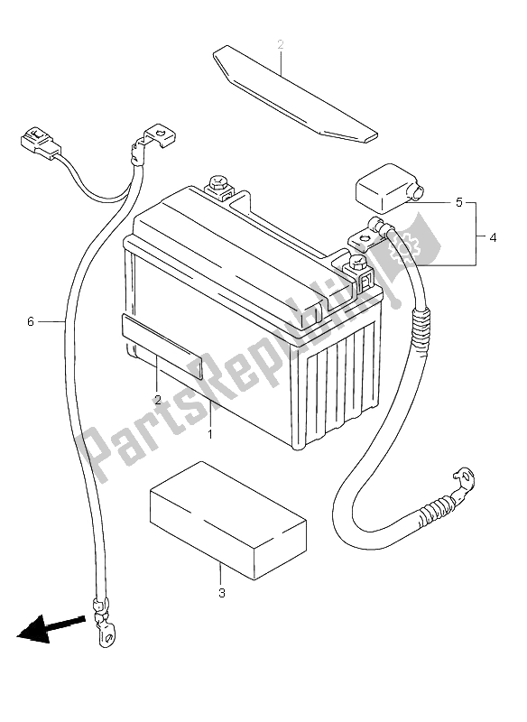 Tutte le parti per il Batteria del Suzuki GSX 750 2001