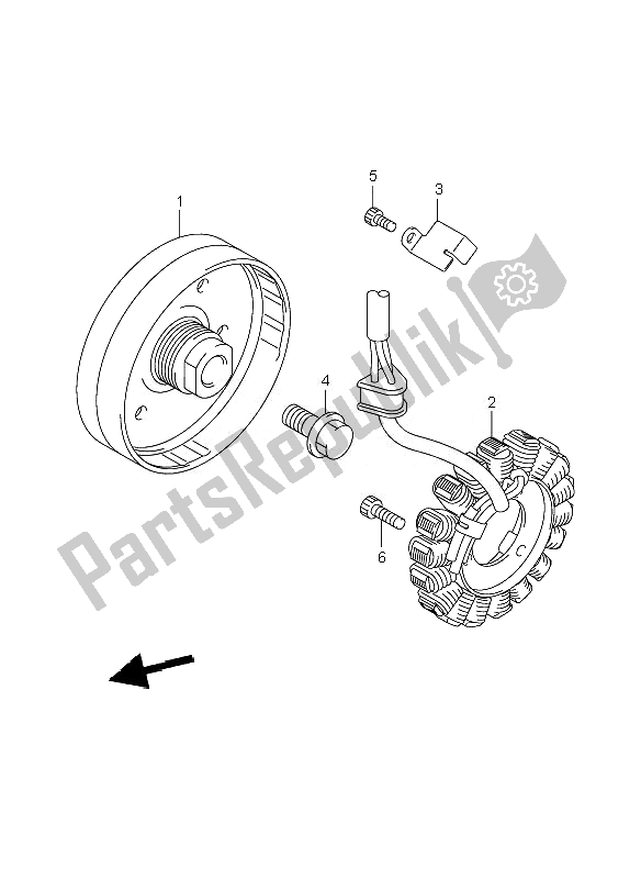 Toutes les pièces pour le Générateur du Suzuki GSX R 600 2007