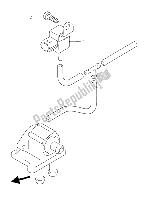 All parts for the Boost Sensor of the Suzuki VL 1500 Intruder LC 2002