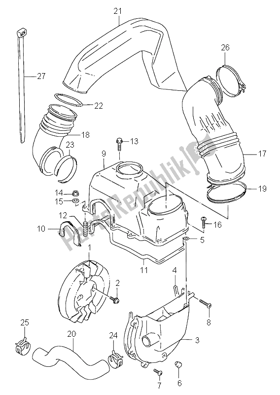 Wszystkie części do Wentylator Ch? Odz? Cy Suzuki LT 80 Quadsport 2005