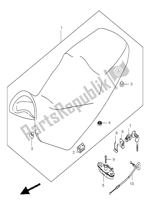 Todas las partes para Asiento de Suzuki DL 1000 V Strom 2004