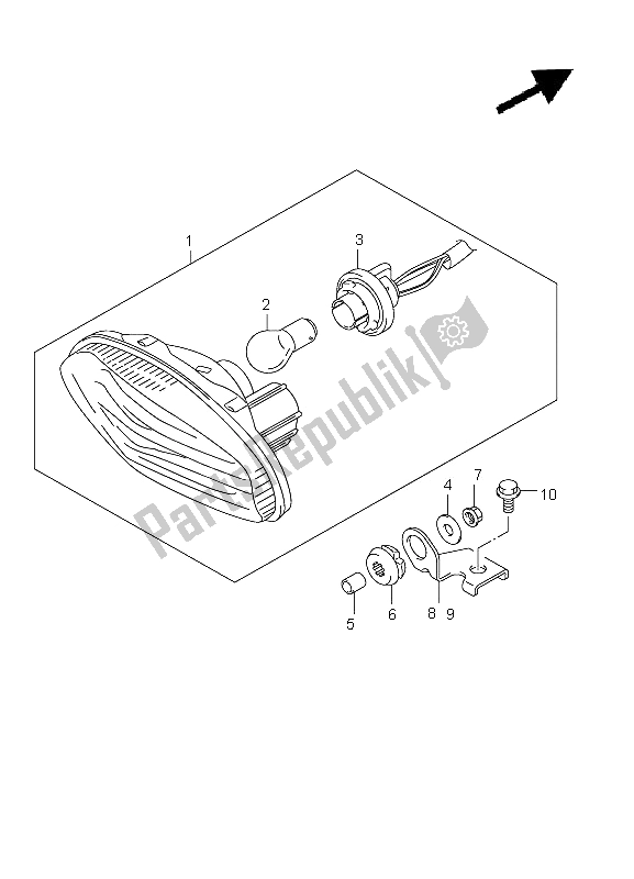 Todas las partes para Luz De Combinación Trasera (lt-a500xp P24) de Suzuki LT A 500 XPZ Kingquad AXI 4X4 2012