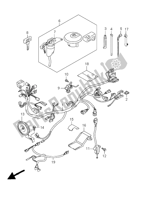 All parts for the Wiring Harness of the Suzuki DR Z 400S 2009