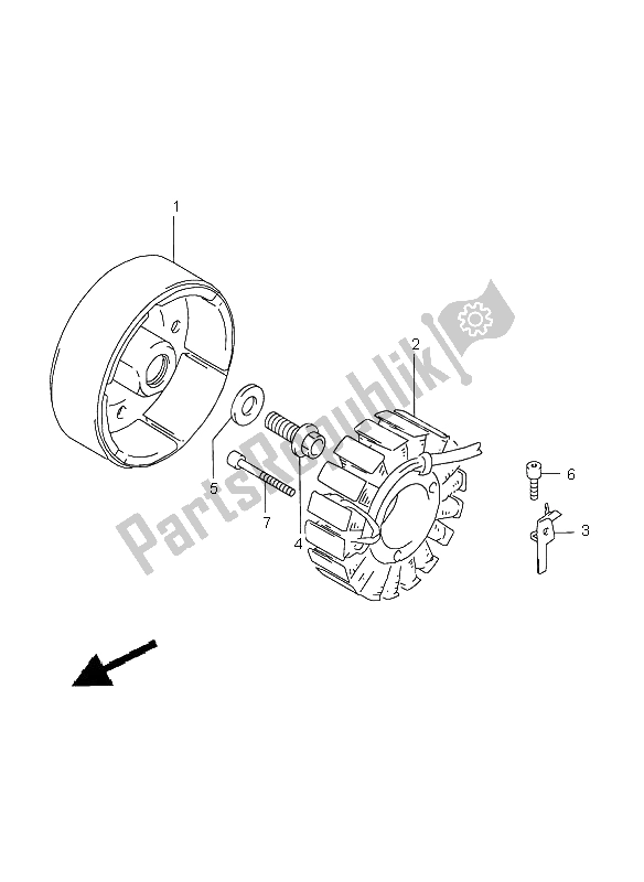 Tutte le parti per il Generatore del Suzuki GSX R 600 1997