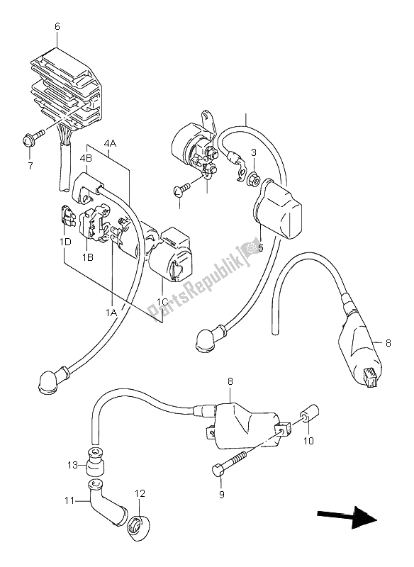Alle onderdelen voor de Elektrisch van de Suzuki GS 500E 1995