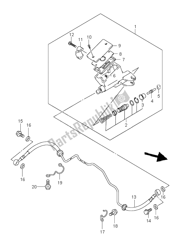 Toutes les pièces pour le Tuyau D'embrayage du Suzuki GSX 1300R Hayabusa 2002