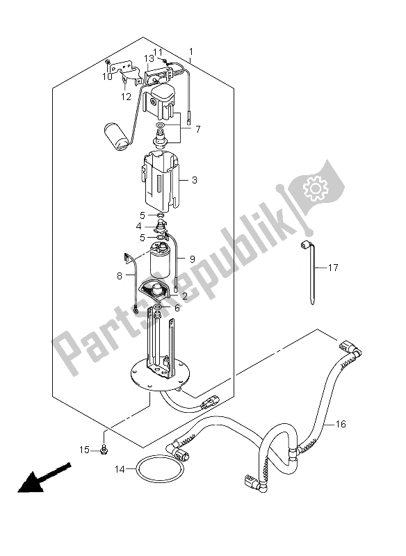 Toutes les pièces pour le Pompe à Essence du Suzuki SFV 650A Gladius 2010