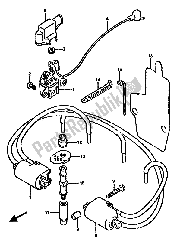 Alle onderdelen voor de Elektrisch van de Suzuki GSX 750F 1989