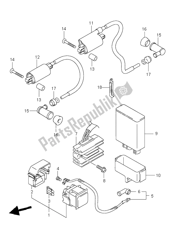 Tutte le parti per il Elettrico del Suzuki VL 125 Intruder 2003