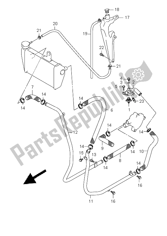 Todas las partes para Manguera Del Radiador de Suzuki UX 125 Sixteen 2011