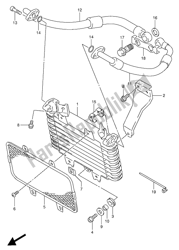 Todas las partes para Enfriador De Aceite de Suzuki GSX R 1100W 1994