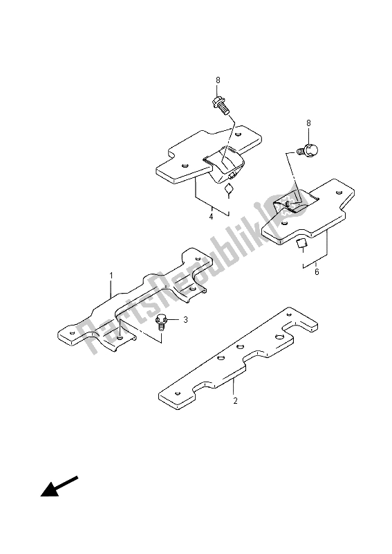 All parts for the Footboard Bracket of the Suzuki AN 650Z Burgman Executive 2015