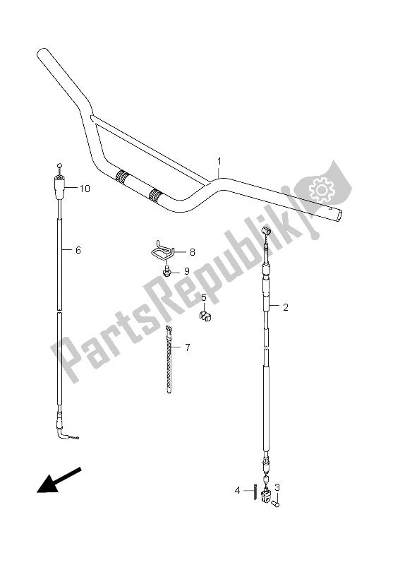 All parts for the Handlebar (lw-e28) of the Suzuki DR Z 125 SW LW 2012