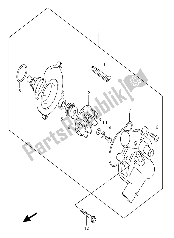 Wszystkie części do Pompa Wodna Suzuki GSX R 750X 2005