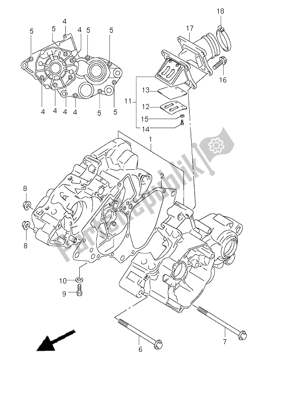 Tutte le parti per il Carter del Suzuki RM 85 2002