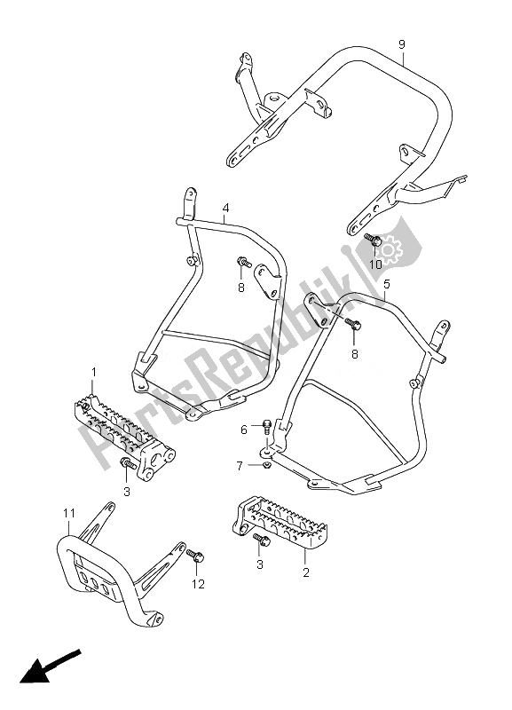 Wszystkie części do Podnó? Ek Suzuki LT R 450Z Quadracer 2010