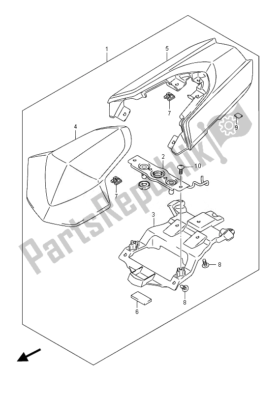 Tutte le parti per il Scatola Di Coda Del Sedile del Suzuki GSX R 1000Z 2014