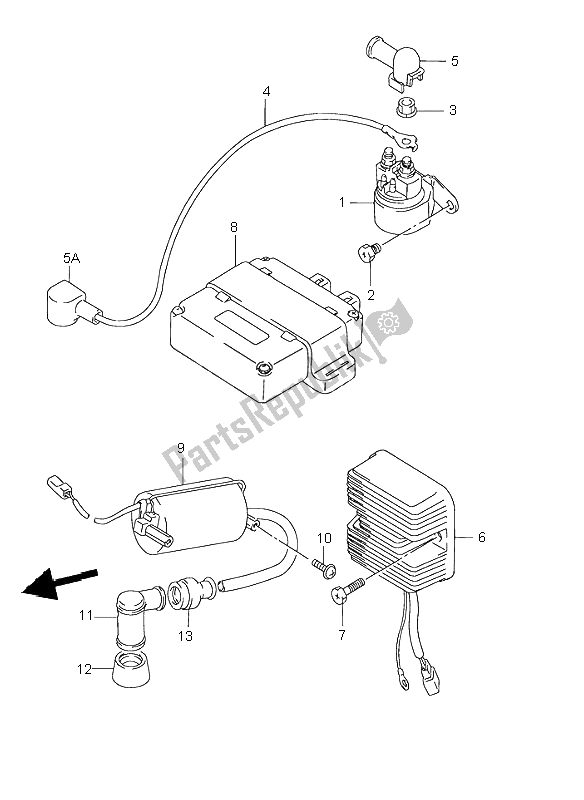 Toutes les pièces pour le électrique du Suzuki GN 125E 1996