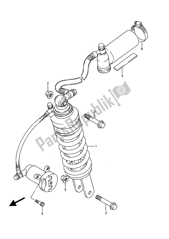 Tutte le parti per il Ammortizzatore Posteriore del Suzuki GSX 1100F 1992